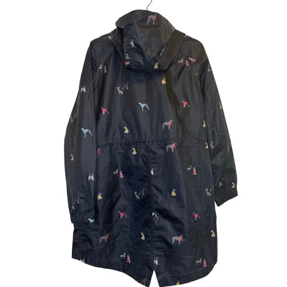 Joules “Right as Rain” Adorable Dog Print Packable Rain Jacket size 12 - Picture 4 of 4